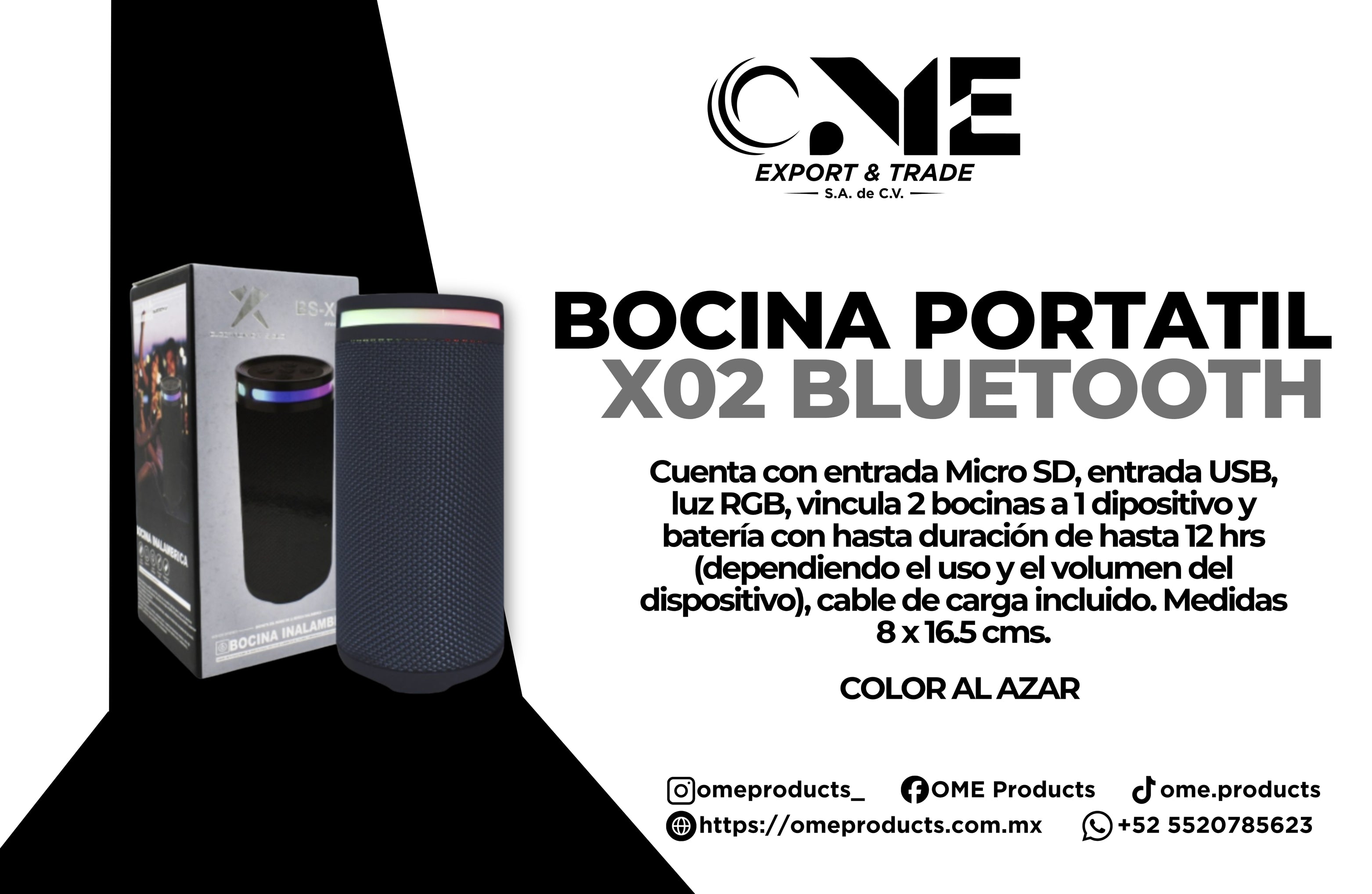 Bocina Bluetooth Portatil X02