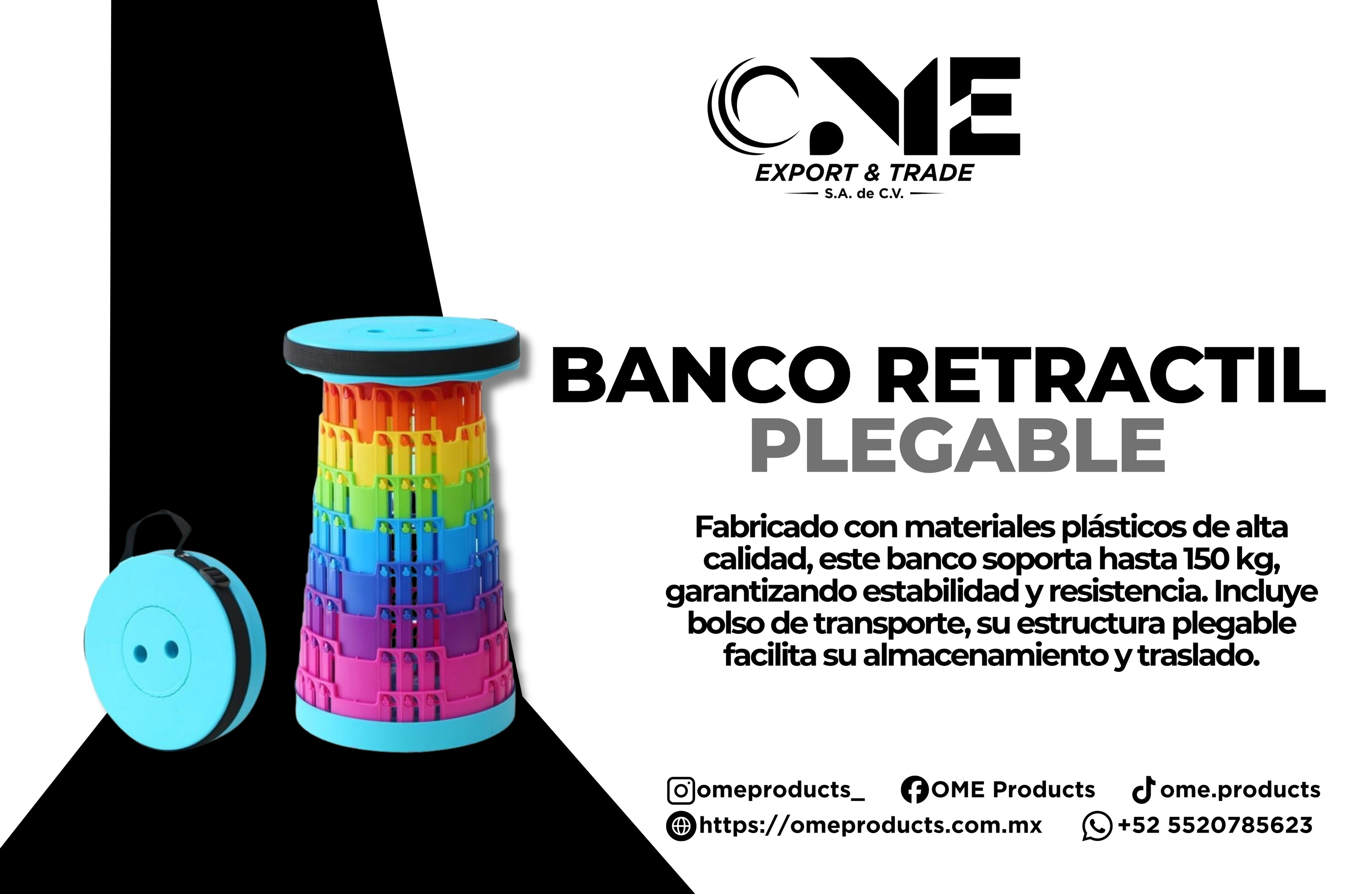Banco Retractil Plegable Taburete Telescopico