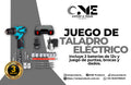 Juego De Taladro Eléctrico con 2 Baterías De 12V y Juego de Puntas, Brocas y Dados