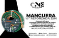 Manguera 1/2" reforzada 3 capas 25 m conexiones de metal