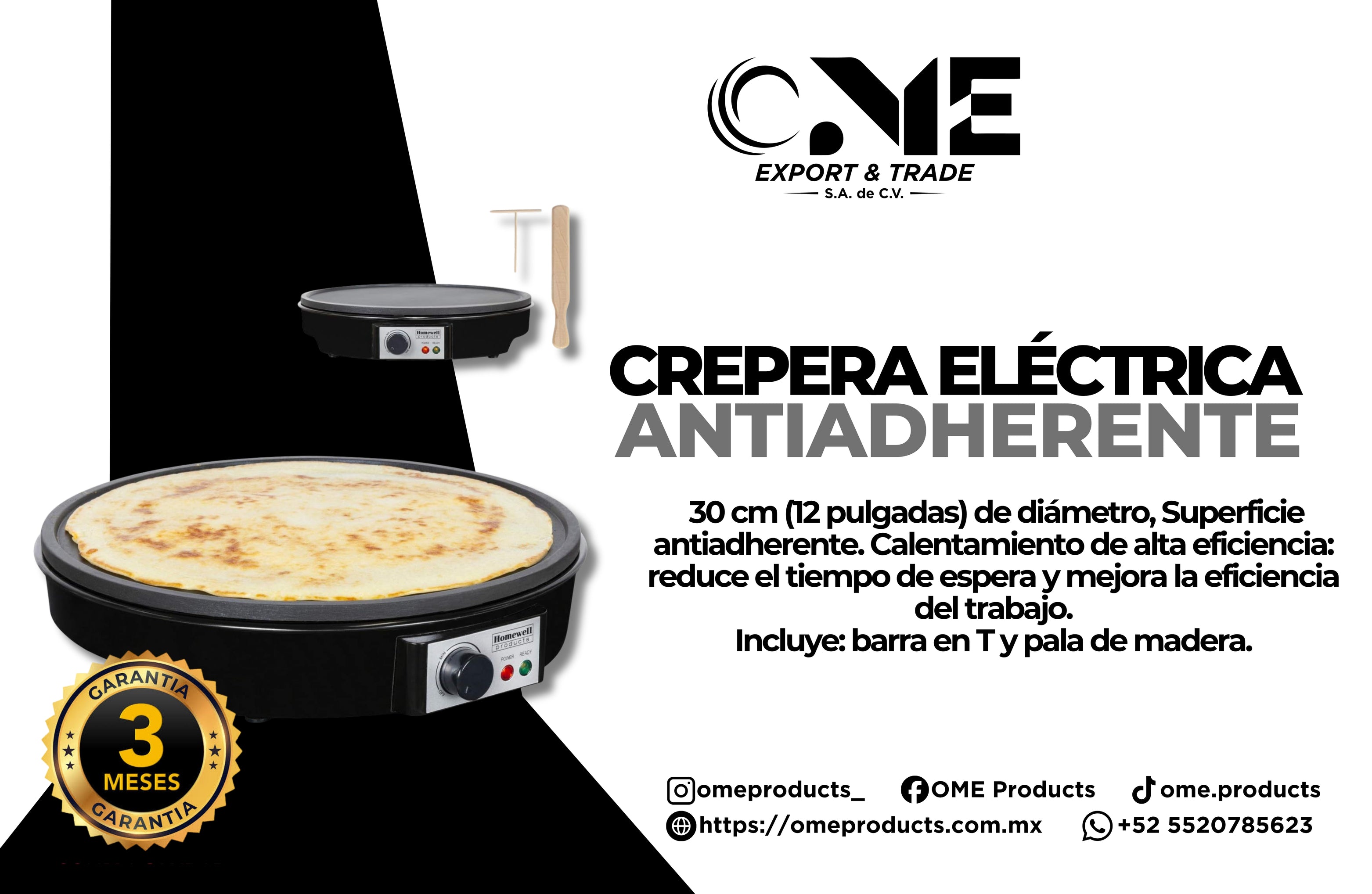 Crepera Electrica Antiadherente