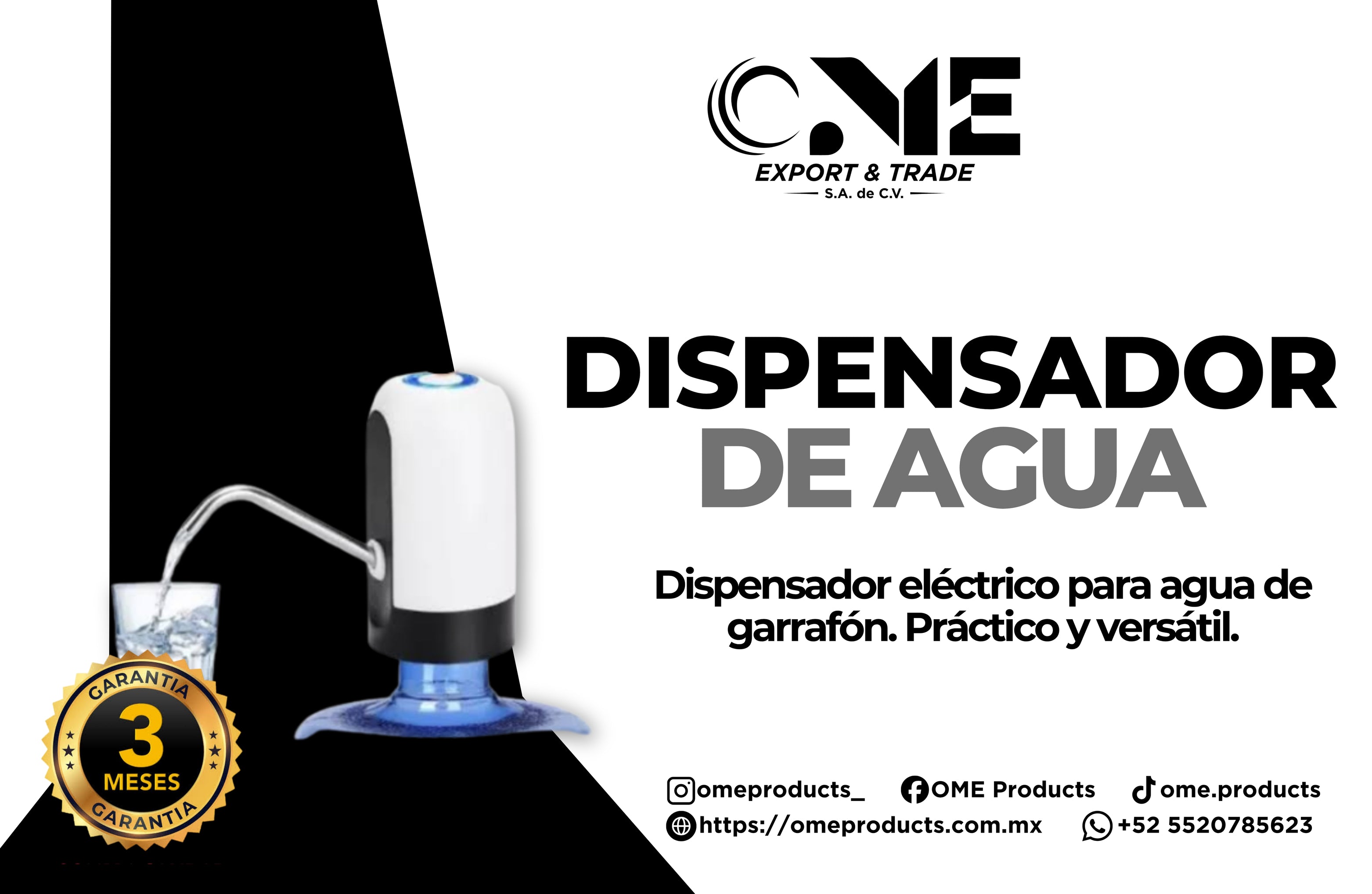 Dispensador Eléctrico Recargable De Agua De Garrafón Hogar