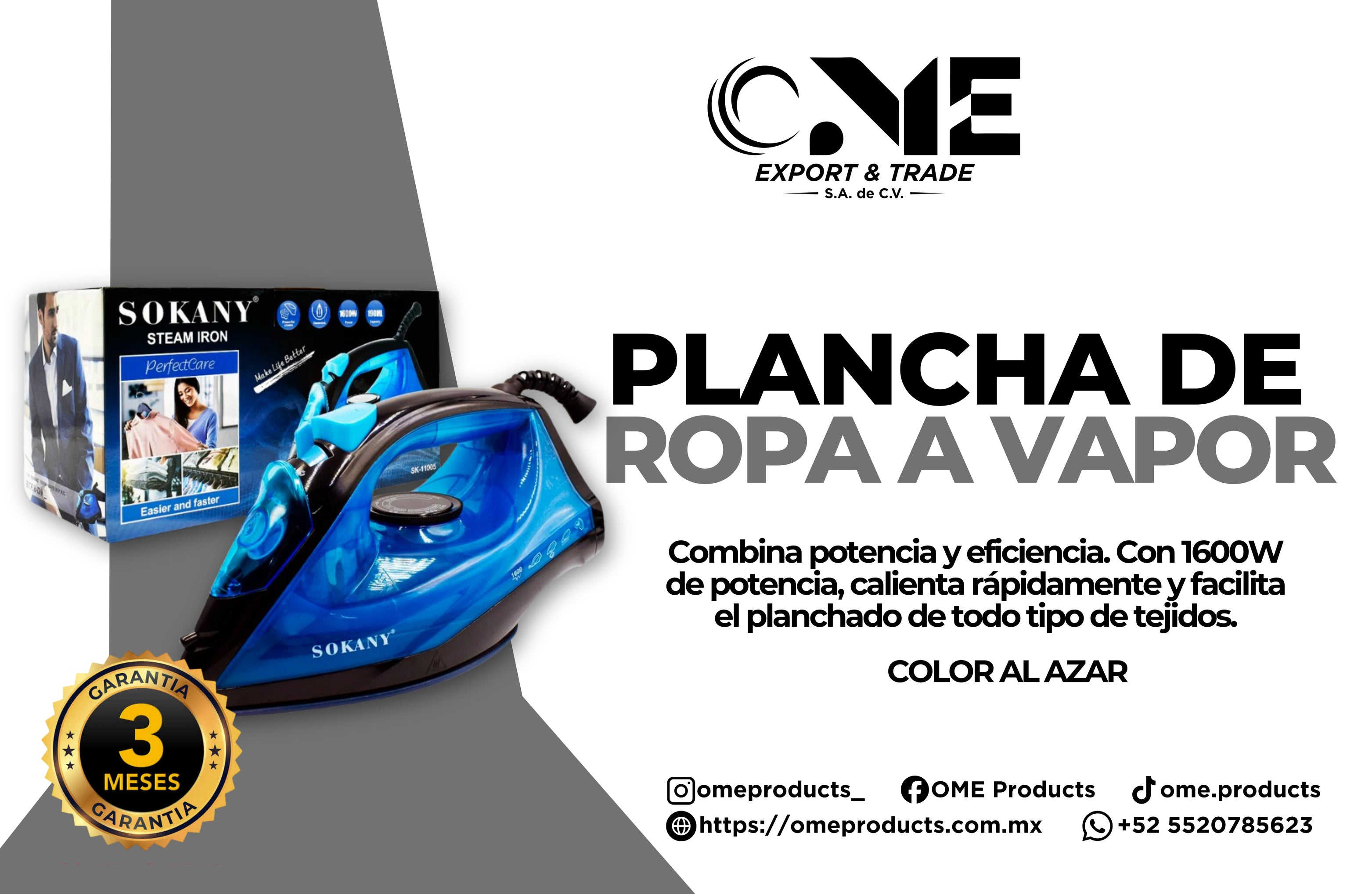 Plancha Ropa Vapor 1600w