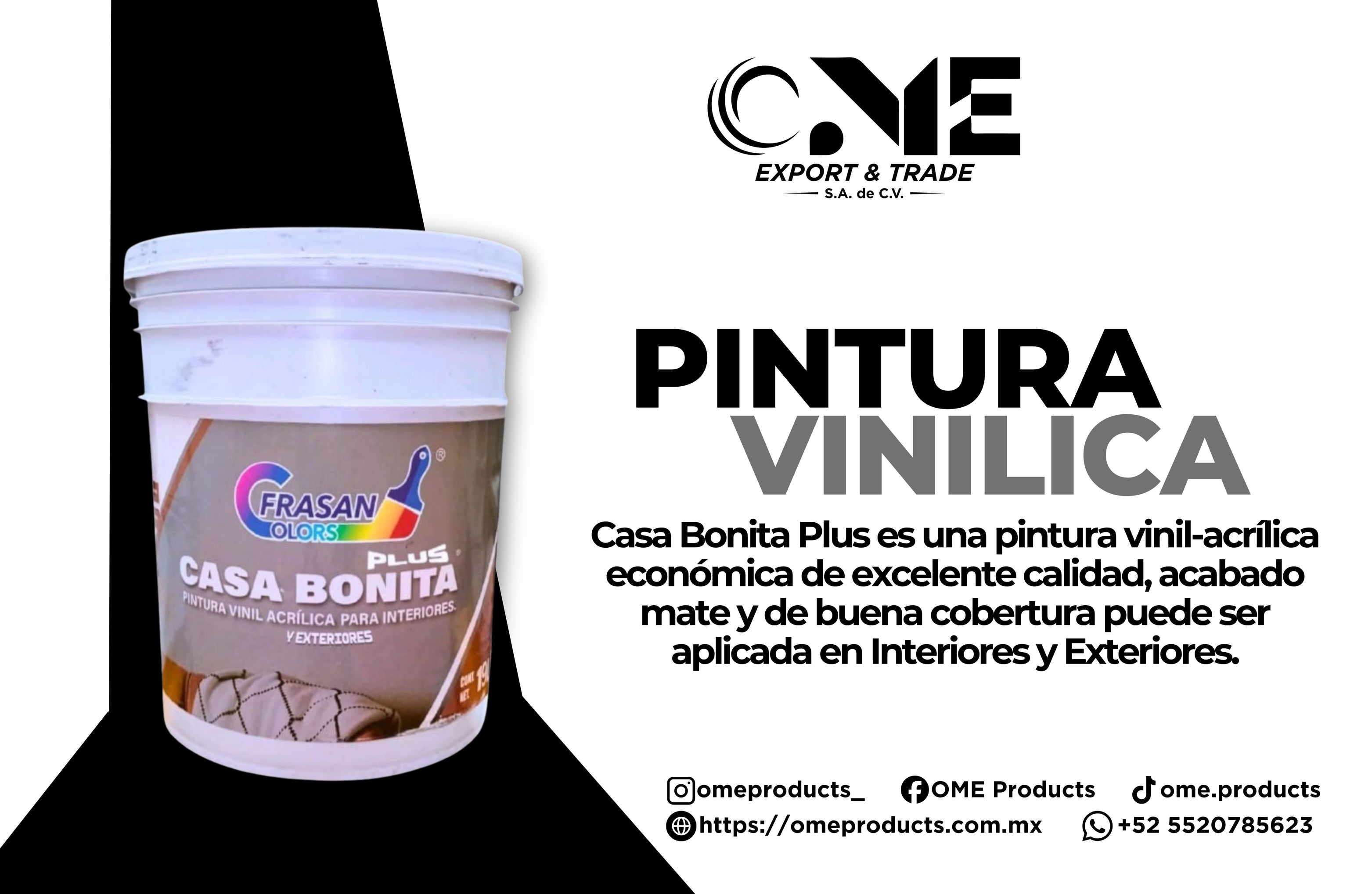 Pintura Vinilica Blanca CASA BONITA PLUS Lavable 19 L 10 años