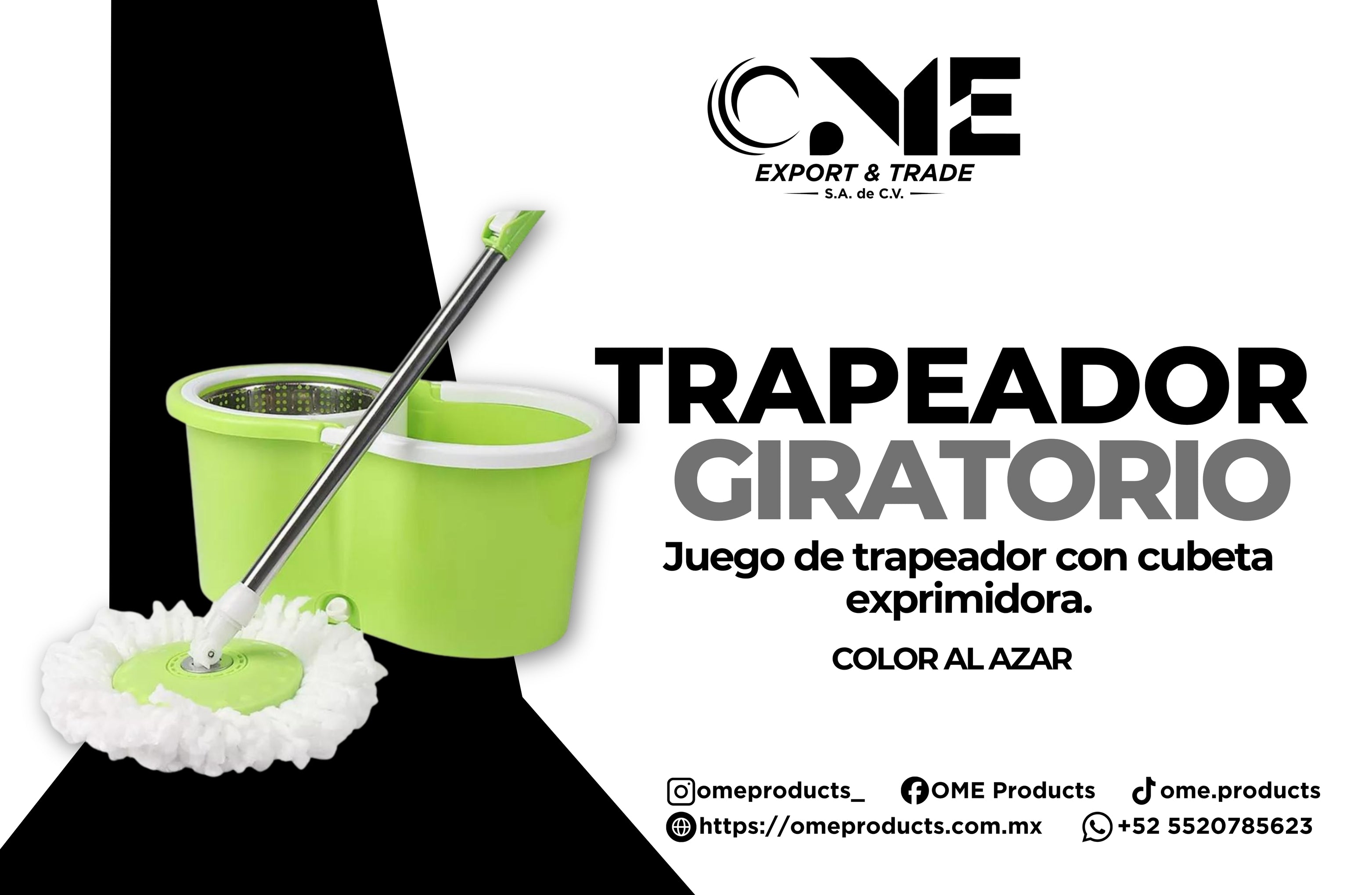 Trapeador Magico Spin Mop 360° Exprimidor De Acero