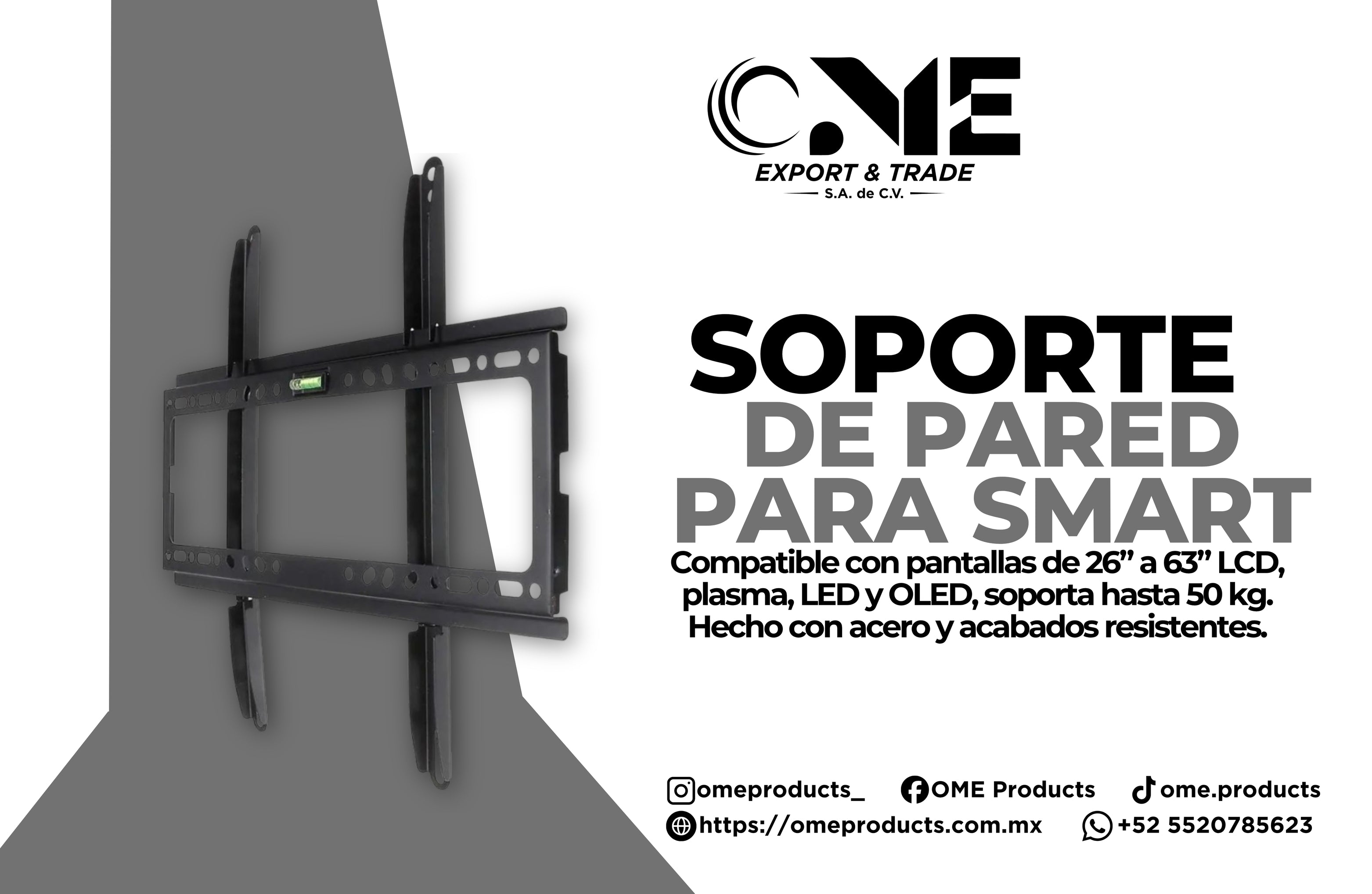 Soporte Universal De Pared Para Smart De 26'' A 63'' Fijo
